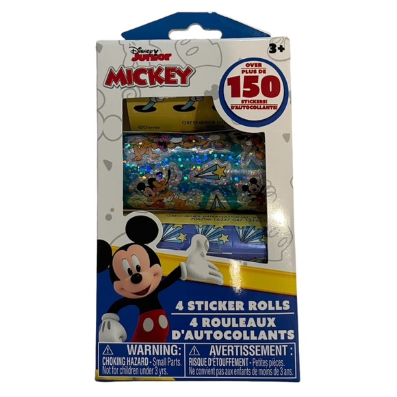 Disney Junior Mickey Mouse Clubhouse Mickey Over 150 Stickers 4 Rolls Kids Fun - Picture 1 of 5